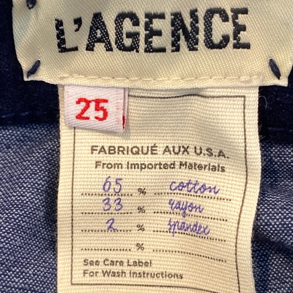 L'Agence Midnight Blue Velvet Crop Jeans - Picture 8 of 8